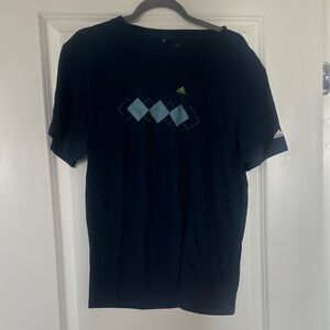 Adidas Men's Navy Blue Graphic Tee